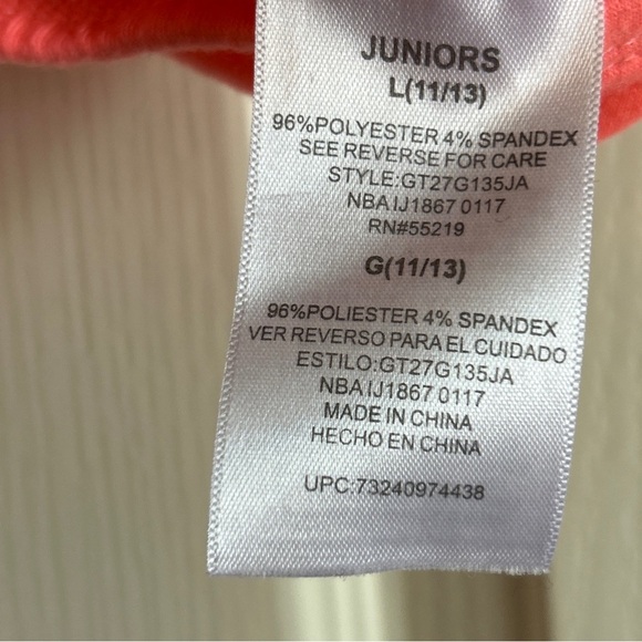 Juniors bandeau bikini top sz 11/13 coral color strapless - Picture 11 of 11